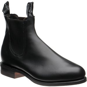 RM Williams Comfort Turnout mens rubber-soled Chelsea boots in black calf