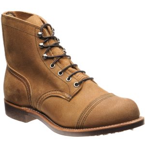 Red Wing Iron Ranger mens rubber-soled boots in hawthorne muleskinner