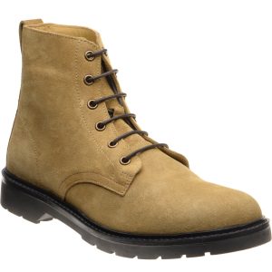 Solovair Derby Boot mens rubber-soled boots in tan suede