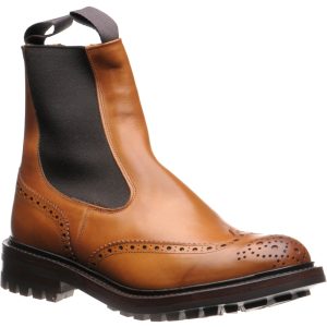 Trickers Henry mens rubber-soled brogue boots in 1001 calf