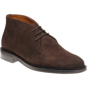 Wildsmith Model 12 mens rubber-soled Chukka boots in dark brown suede