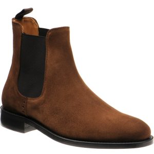 Wildsmith Model 170 mens rubber-soled Chelsea boots in tobacco suede