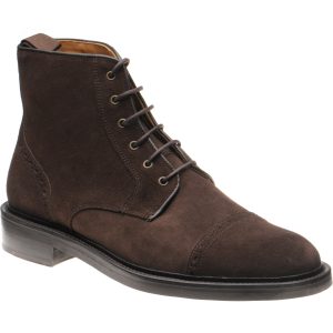 Wildsmith Model 18 mens rubber-soled boots in dark brown suede