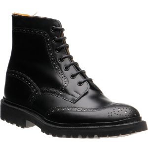Wildsmith Wildsmith Stow LW mens rubber-soled brogue boots in black calf