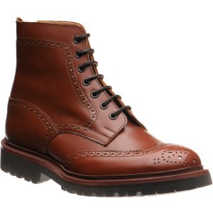Wildsmith Wildsmith Stow LW mens rubber-soled brogue boots in marron antique