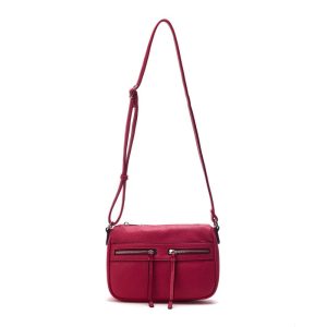 Moda In Pelle Alex Bag Fuschia Porvair