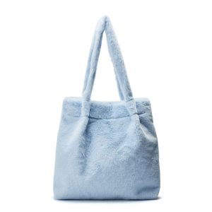 Moda In Pelle Bambi Bag Light Blue Faux Fur