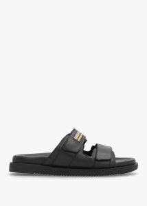BARBOUR INTERNATIONAL Whitson Black Leather Sandals 