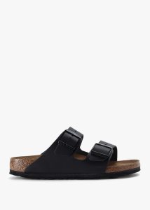 BIRKENSTOCK Womens Arizona Leather Sandal In Black 