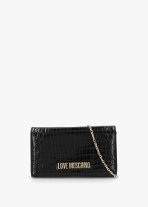 LOVE MOSCHINO Classic Croc Nero Cross-Body Bag 