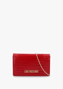 LOVE MOSCHINO Classic Croc Rosso Cross-Body Bag 