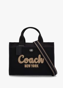 COACH Cargo Black Canvas Tote Bag 