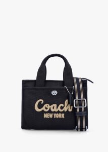 COACH Cargo 26 Black Canvas Tote Bag 