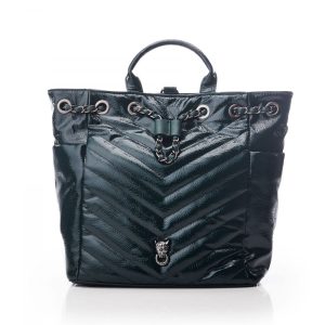 Moda In Pelle Cocoh Ruck Teal Patent