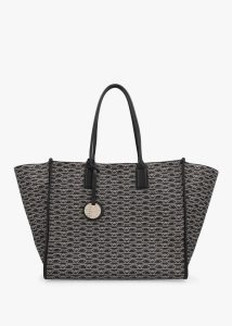 EMPORIO ARMANI Large Logo Nero & Ecru Shopper Bag 