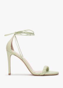 DANIEL Frait Green Leather Braided Heeled Sandals 