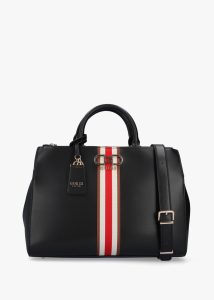 GUESS Nelka Status Black Satchel Bag 