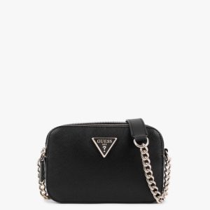 GUESS Noelle Black Saffiano Cross-Body Camera Bag 