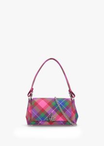 VIVIENNE WESTWOOD Hazel Medium Candy Tartan Shoulder Bag 