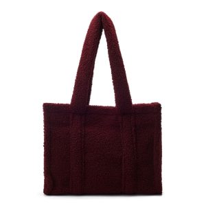Moda In Pelle Jemima Bag Burgundy Faux Fur