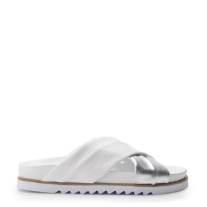 Moda In Pelle Jessa White - Silver Leather