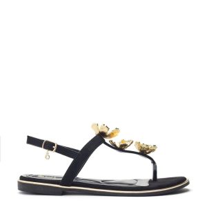 Moda In Pelle Jewelle Black Alcantara