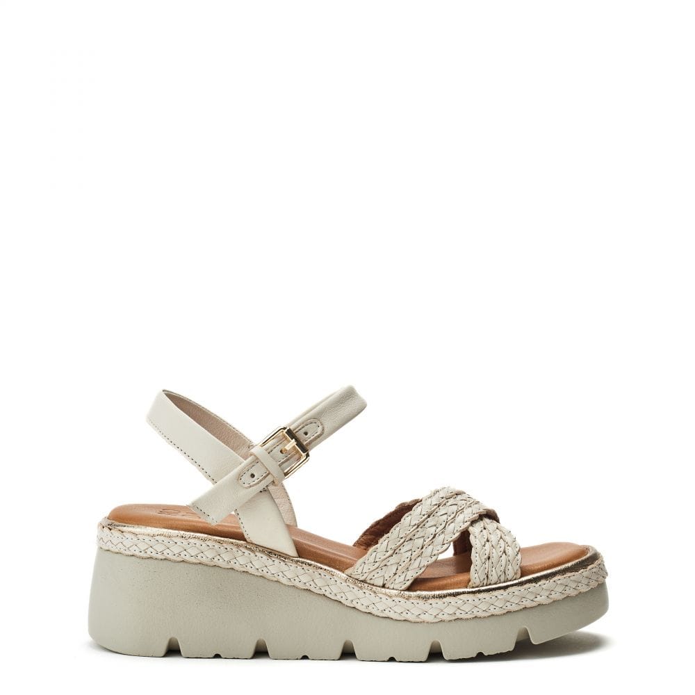 Moda In Pelle Keroya Off White Leather 41 Size: UK 8 / EU 41 Women's Flat Shoes