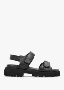 KENNEL & SCHMENGER Skill Black Leather Chunky Sandals 