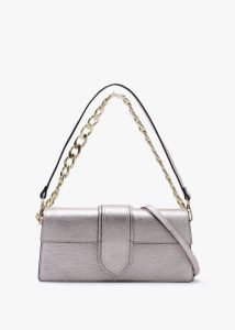 DANIEL Lara Gold Leather Chain Strap Bag 