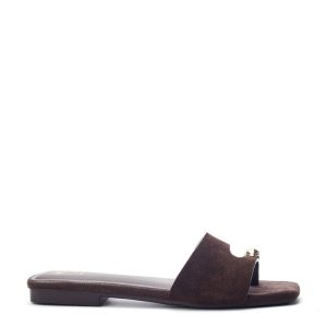 Moda In Pelle Leera Dark Brown Suede