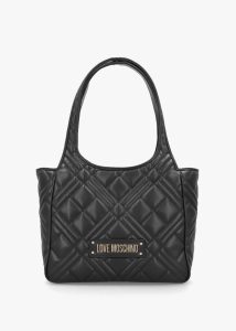 LOVE MOSCHINO Black Quilted Nero Tote Bag 