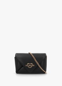 LOVE MOSCHINO Envelope Black Shoulder Bag 