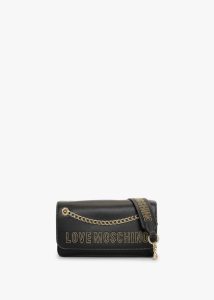 LOVE MOSCHINO Chain Handle Black Shoulder Bag 
