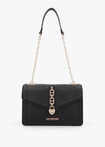 LOVE MOSCHINO Link Logo Nero Shoulder Bag 