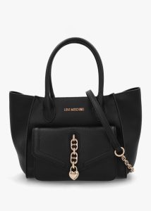 LOVE MOSCHINO Link Nero Logo Tote Bag 