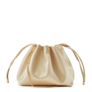 Moda In Pelle Lotty Bag Gold Satin