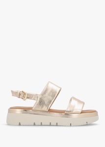 MODA IN PELLE Netty Champagne Leather Chunky Sandals 