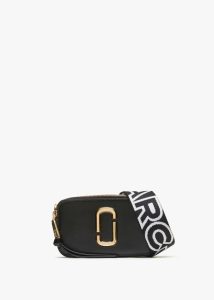 MARC JACOBS The Snapshot Black Multi Leather Camera Bag 