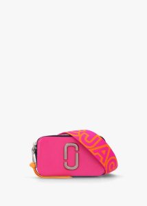 MARC JACOBS The Snapshot Hot Pink Multi Leather Camera Bag 