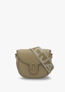 MARC JACOBS The J Marc Small Light Moss Leather Saddle Bag 