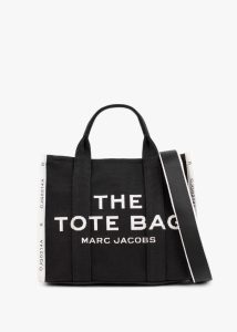 MARC JACOBS The Jacquard Medium Traveler Black Tote Bag 