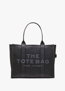 MARC JACOBS The Leather Large Black Tote Bag 