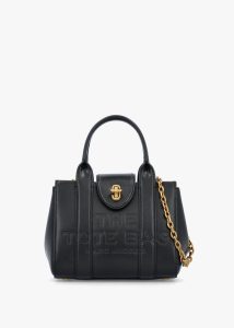 MARC JACOBS The Turnlock Black Cross-Body Tote Bag 