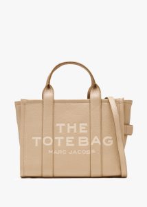 MARC JACOBS The Leather Medium Camel Tote Bag 