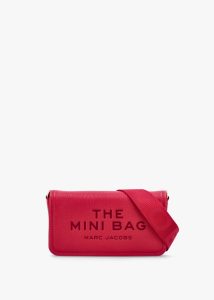 MARC JACOBS The Leather Mini True Red Cross-Body Bag 