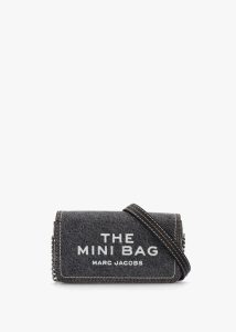 MARC JACOBS The Denim Chain Black Wash Mini Cross-Body Bag 