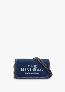 MARC JACOBS The Denim Chain Dark Wash Mini Cross-Body Bag 