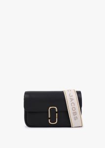 MARC JACOBS The J Marc Black Leather Shoulder Bag 