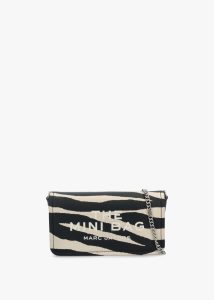 MARC JACOBS The Zebra Leather Chain Mini Black & White Cross-Body Bag