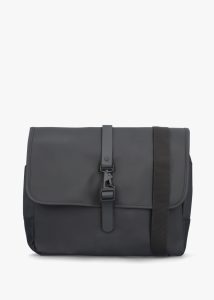 RAINS Black Messenger Bag 